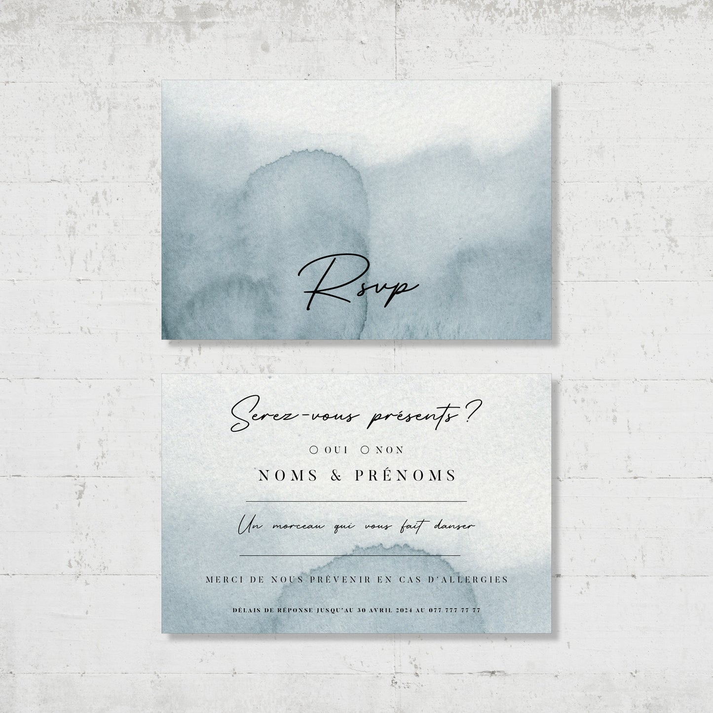 PACK faire-part + carton soirée + carton RSVP - Sea