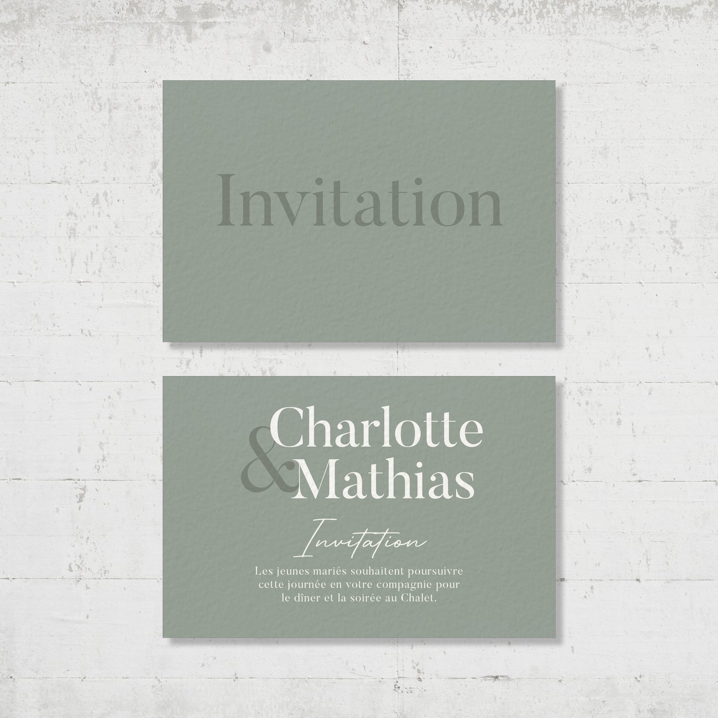 PACK faire-part + carton soirée + carton RSVP - Cinnamon