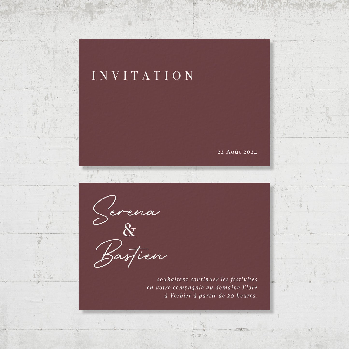 PACK faire-part + carton soirée + carton RSVP - Blush