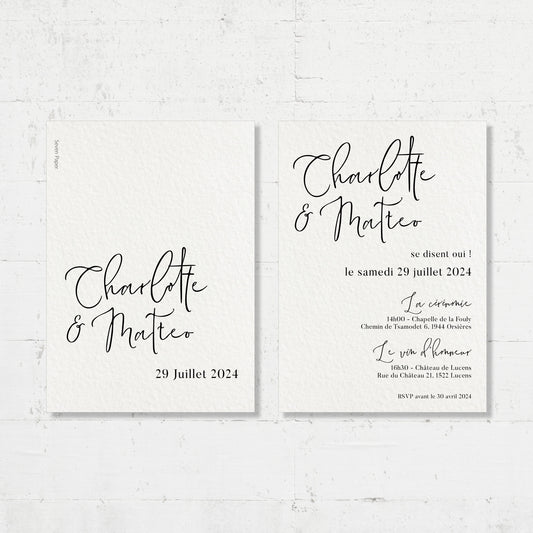 Faire-part de mariage - Classique