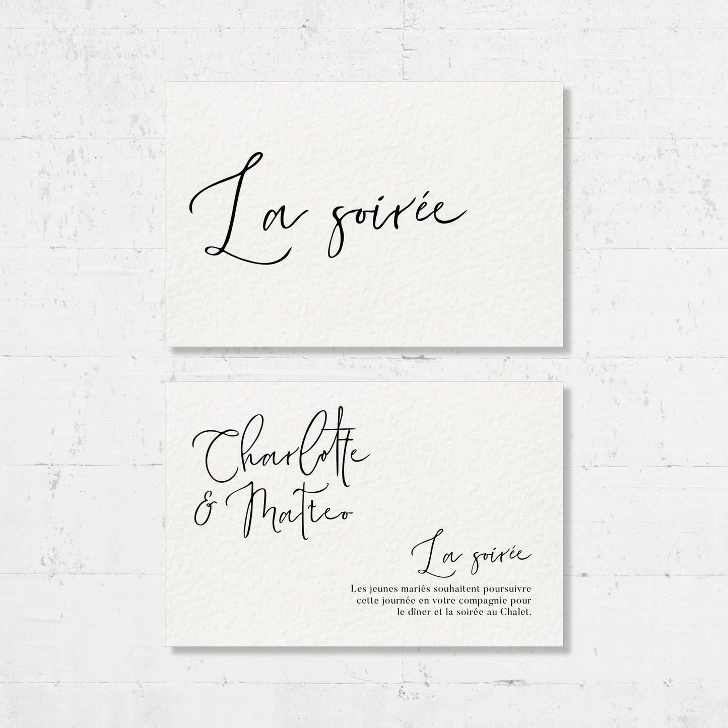 PACK faire-part + carton soirée + carton RSVP - Classique