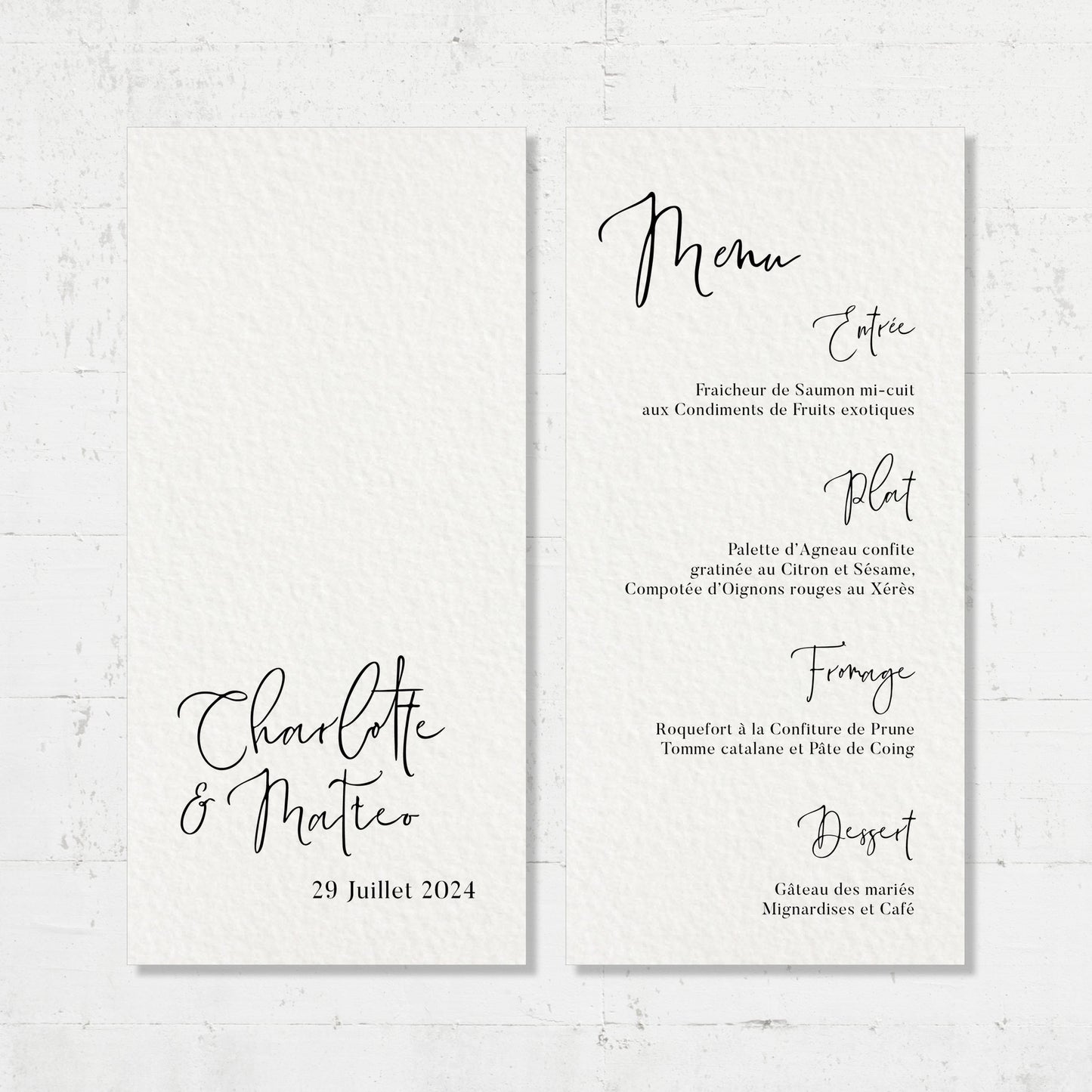 Menu - Classique