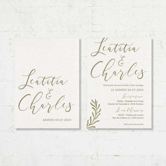 Faire-part de mariage - Absinthe