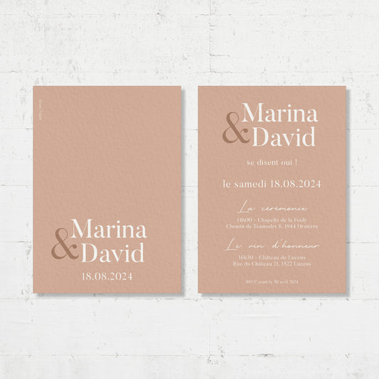 Faire-part de mariage - Salmon