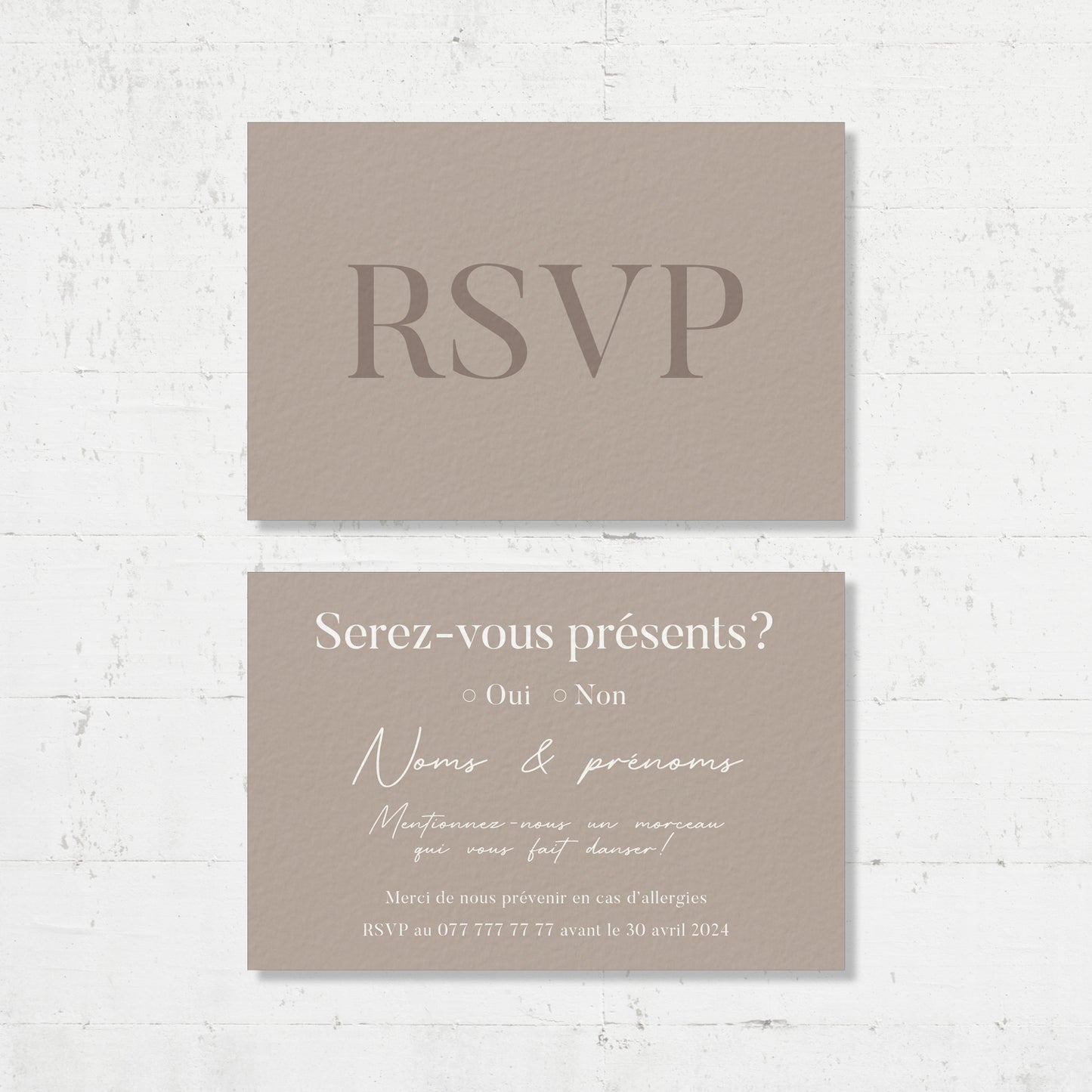 PACK faire-part + carton soirée + carton RSVP - Salmon