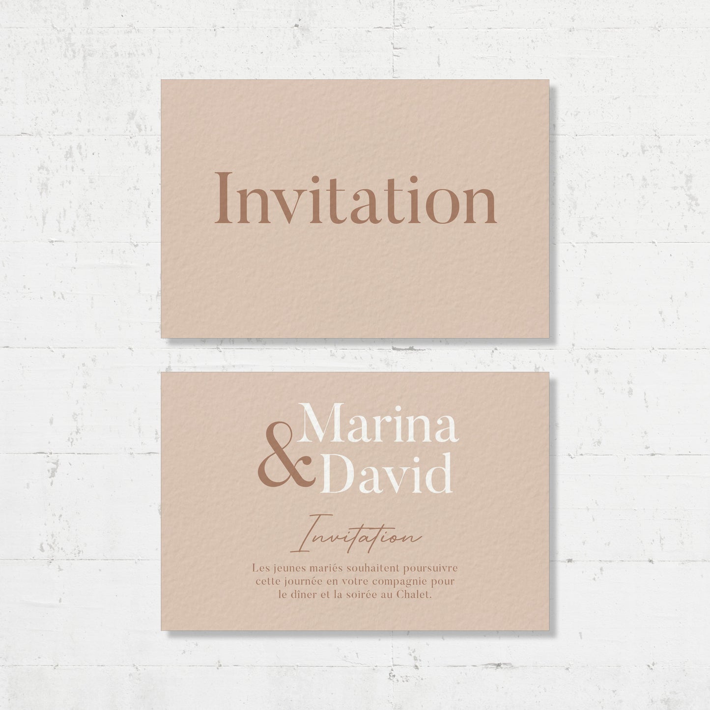 PACK faire-part + carton soirée + carton RSVP - Salmon