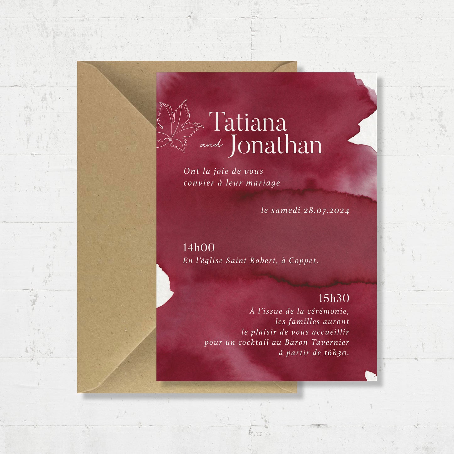 Faire-part de mariage - Vine