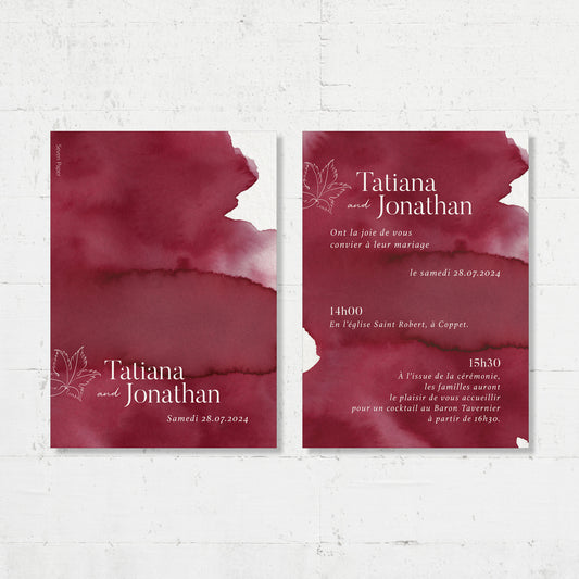 Faire-part de mariage - Vine