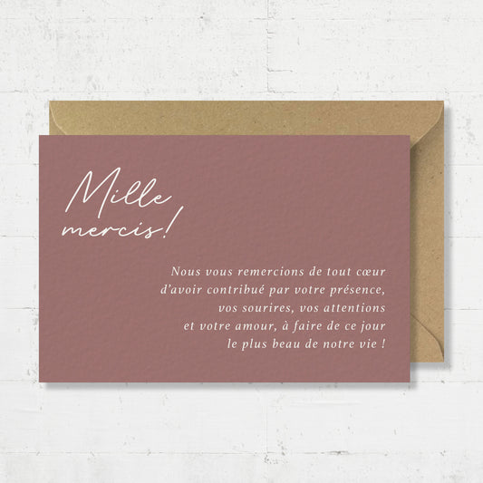 Cartes de remerciements - Blush