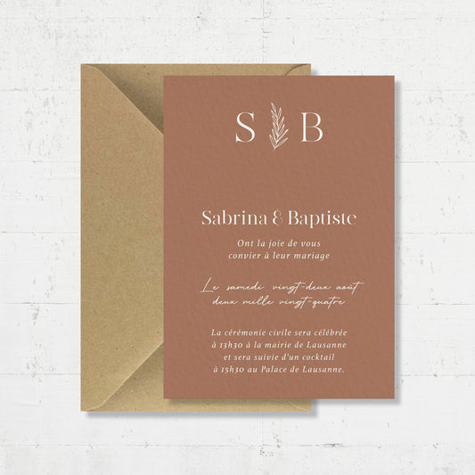 PACK faire-part + un carton supplémentaire - Chai