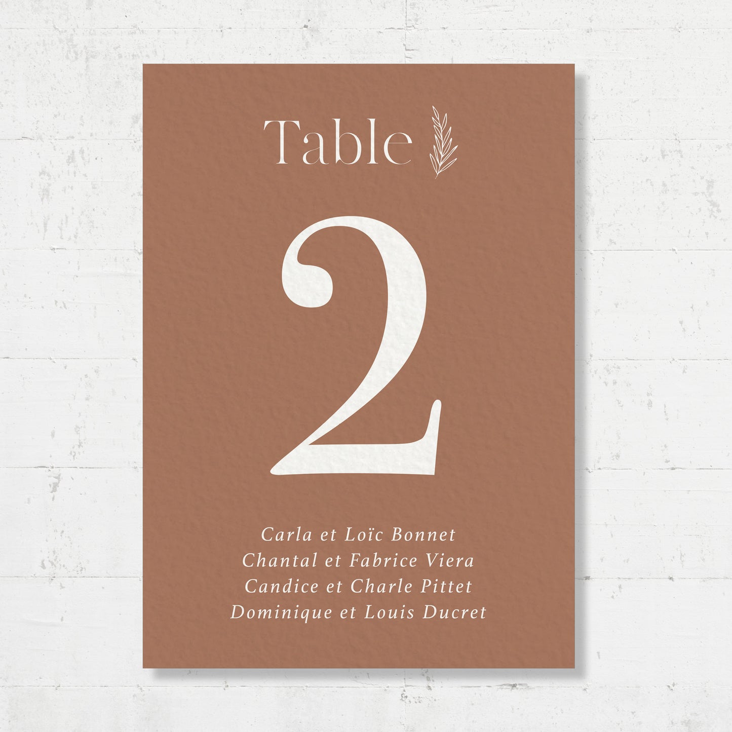 Plan de table - Chai