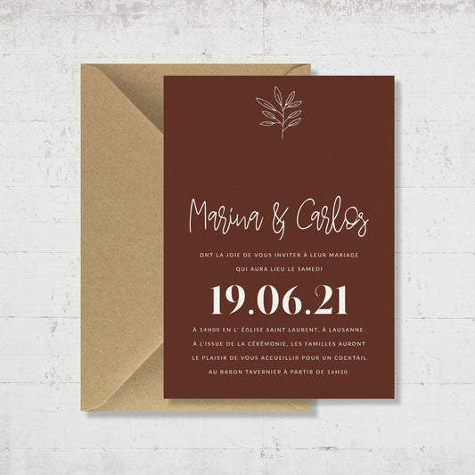 PACK faire-part + un carton supplémentaire - Modern Bohemian