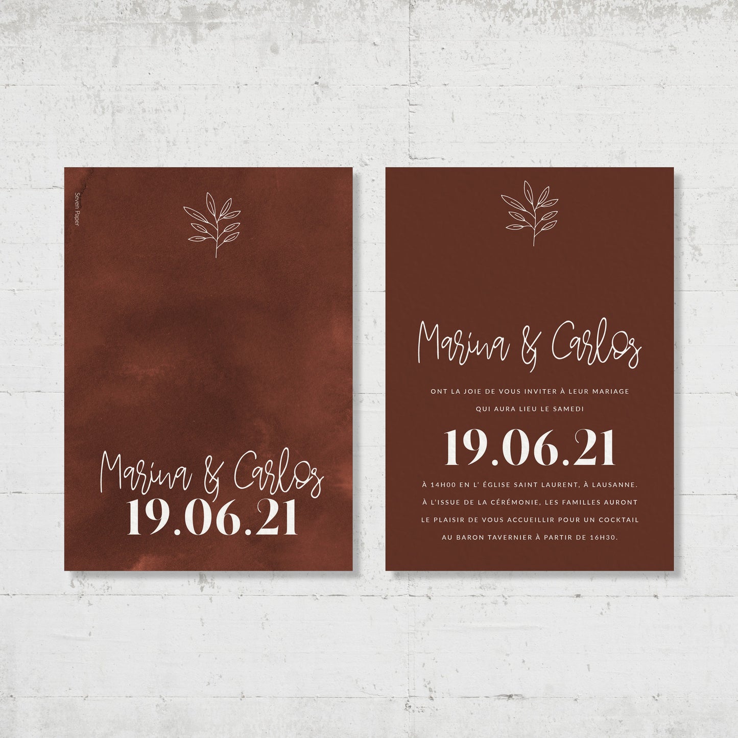 PACK faire-part + un carton supplémentaire - Modern Bohemian