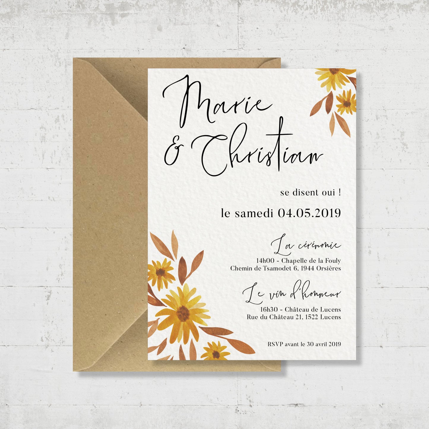 PACK-Ankündigung + Abendkarte + RSVP-Karte - Herbst
