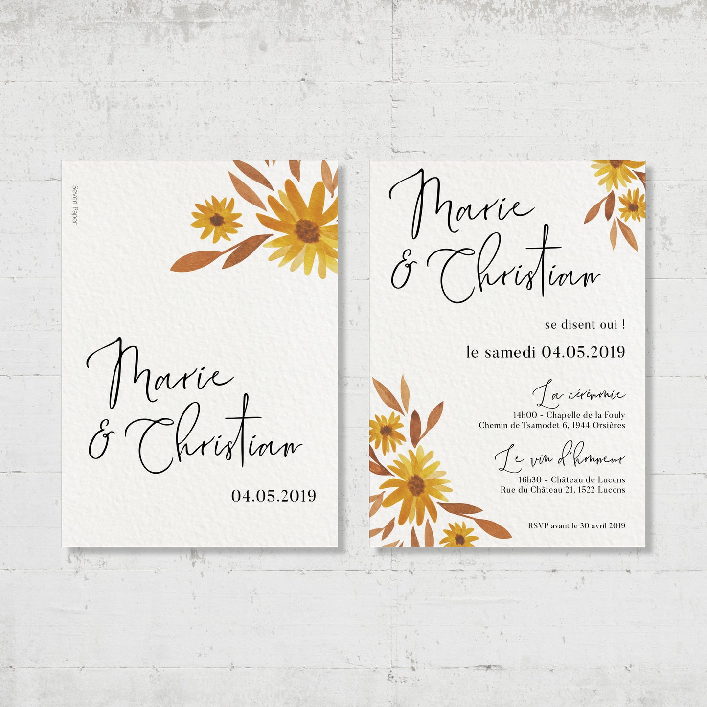 Hochzeitseinladung - Herbst