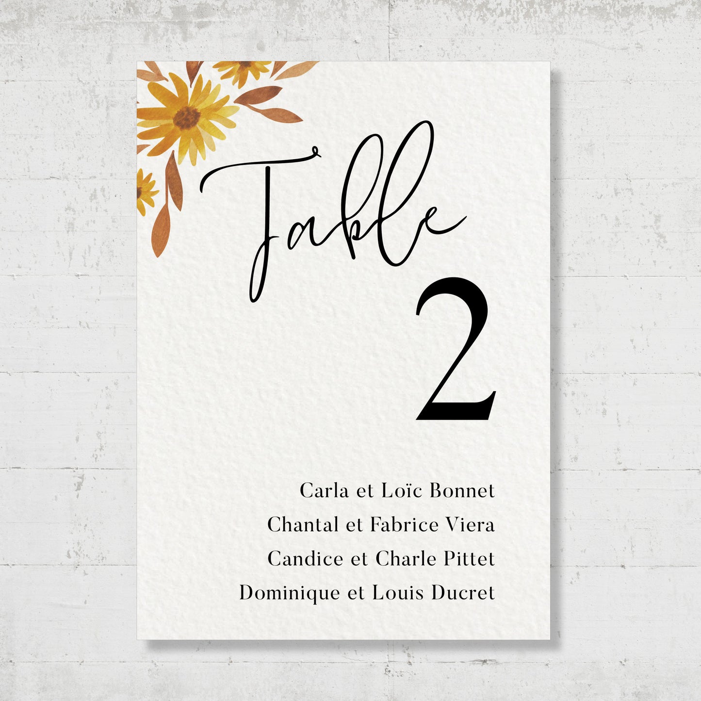 Plan de table - Autumn