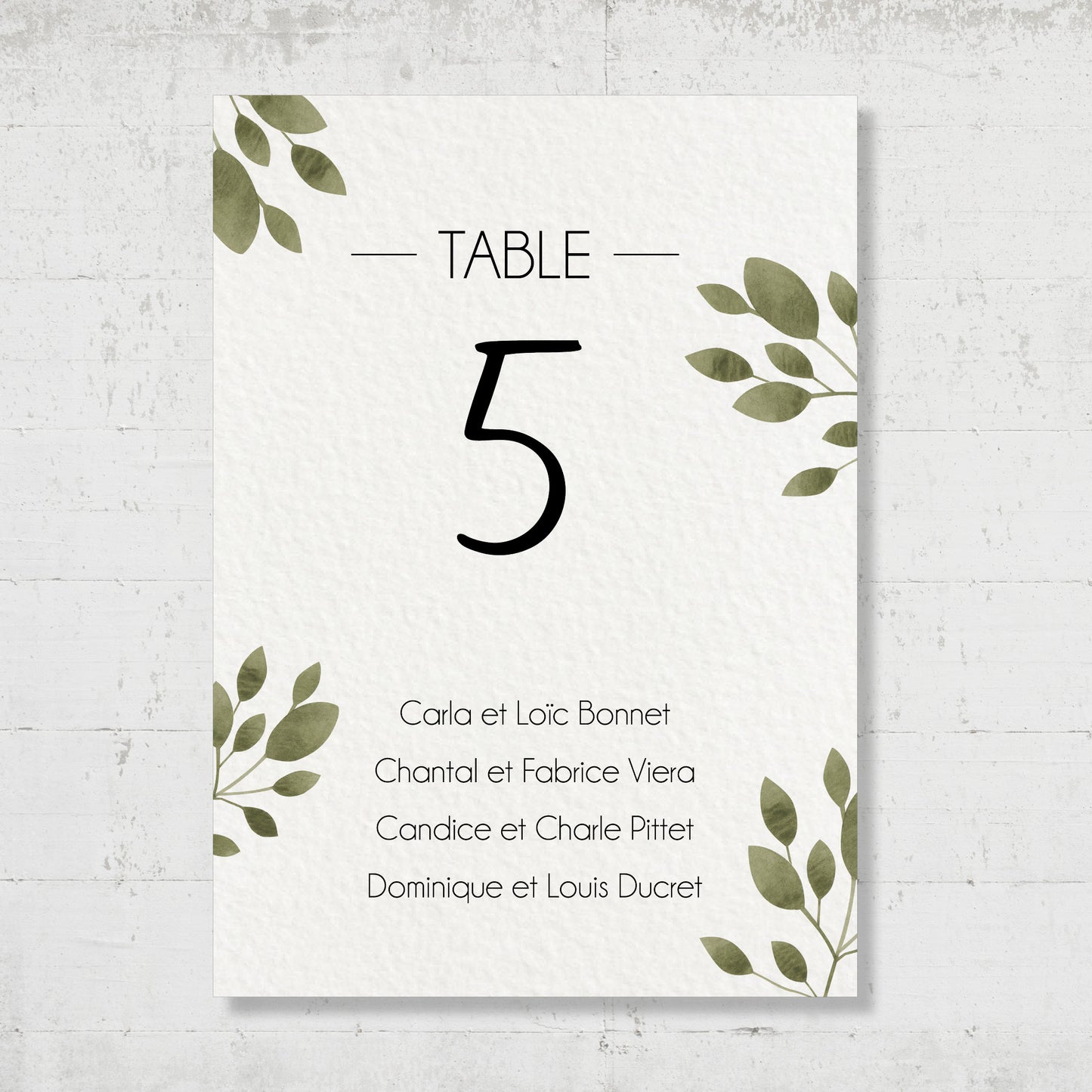 Plan de table - Champêtre