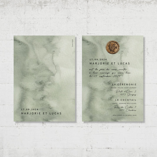 Faire-part de mariage - Lichen