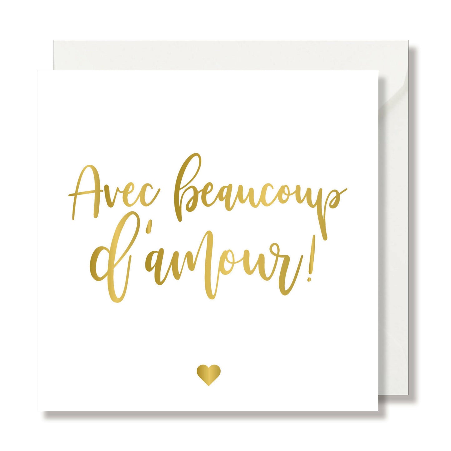 CARTE DE VŒUX "AVEC BEAUCOUP D'AMOUR" GOLD - SEVEN PAPER