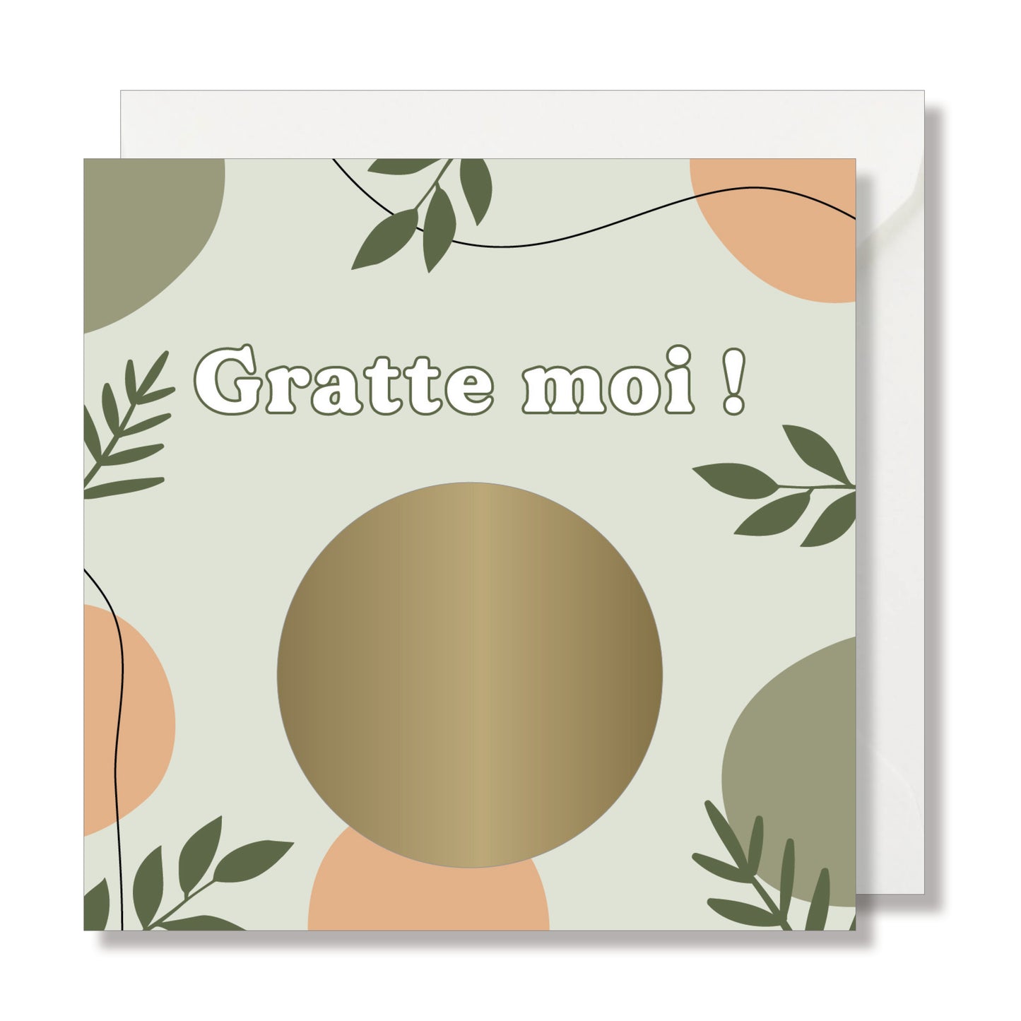 Carte à gratter "gratte moi" sauge