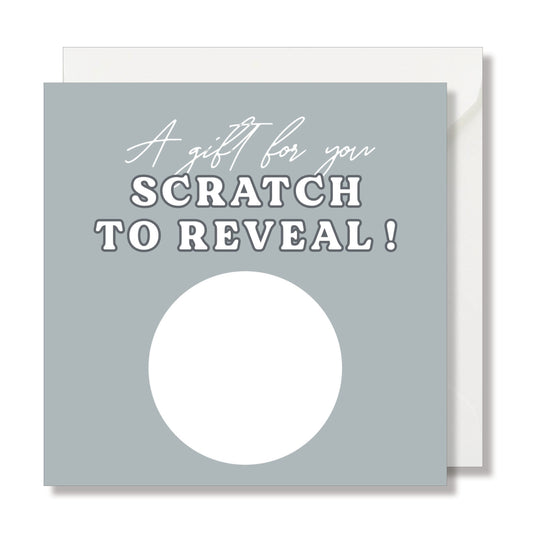 Carte à gratter "A gift for you" bleu