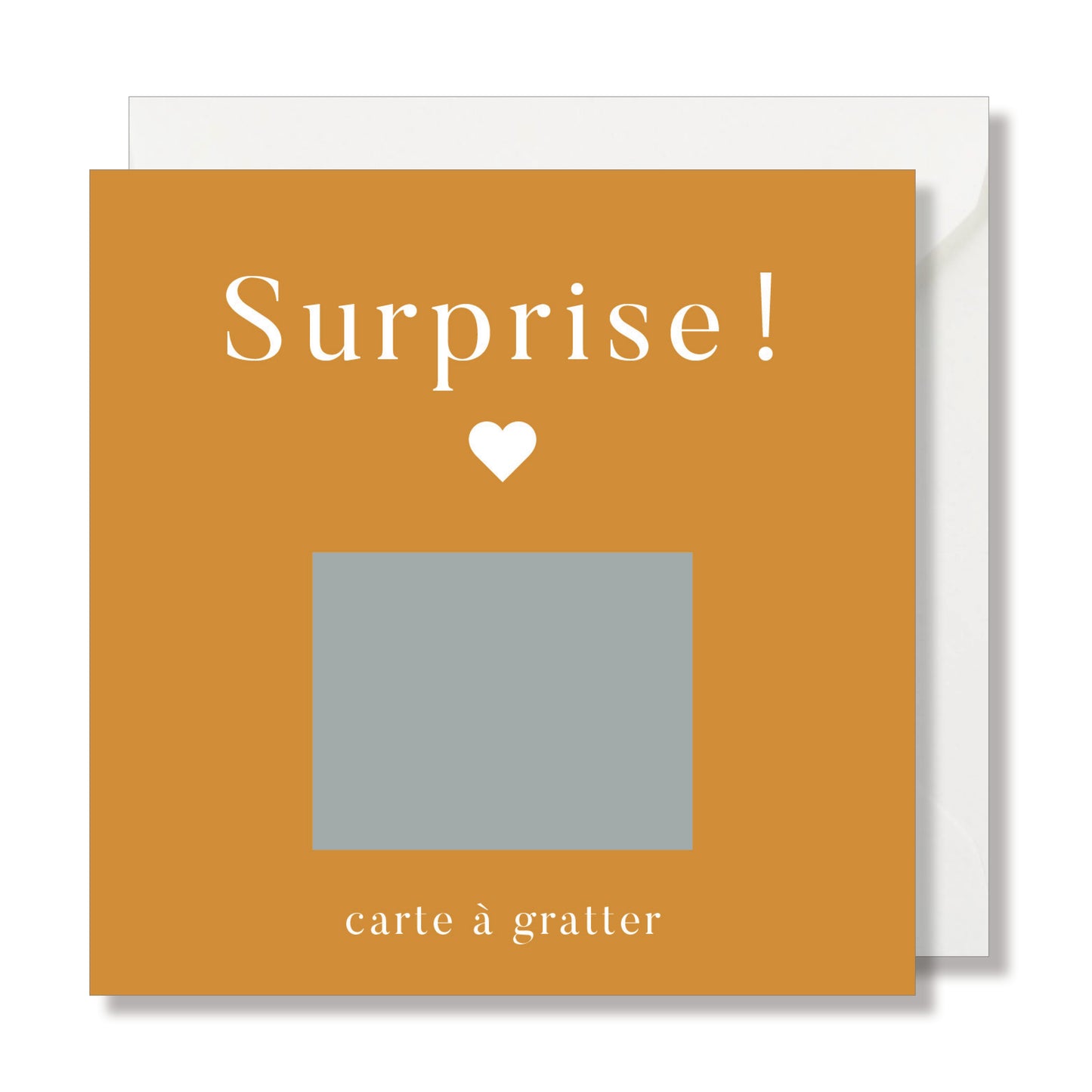 Carte à gratter "Surprise" moutarde