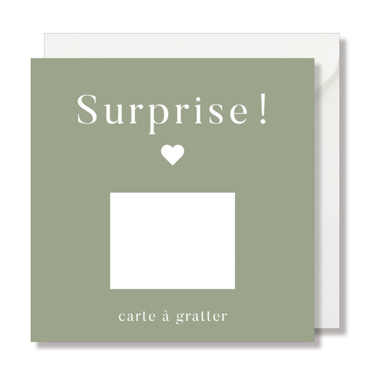 Carte à gratter "Surprise" vert