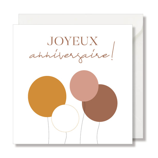 Carte à gratter "Joyeux anniversaire" brique