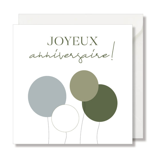 Carte à gratter "Joyeux anniversaire" vert