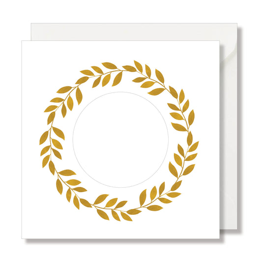 Carte à gratter couronne aquarelle jaune