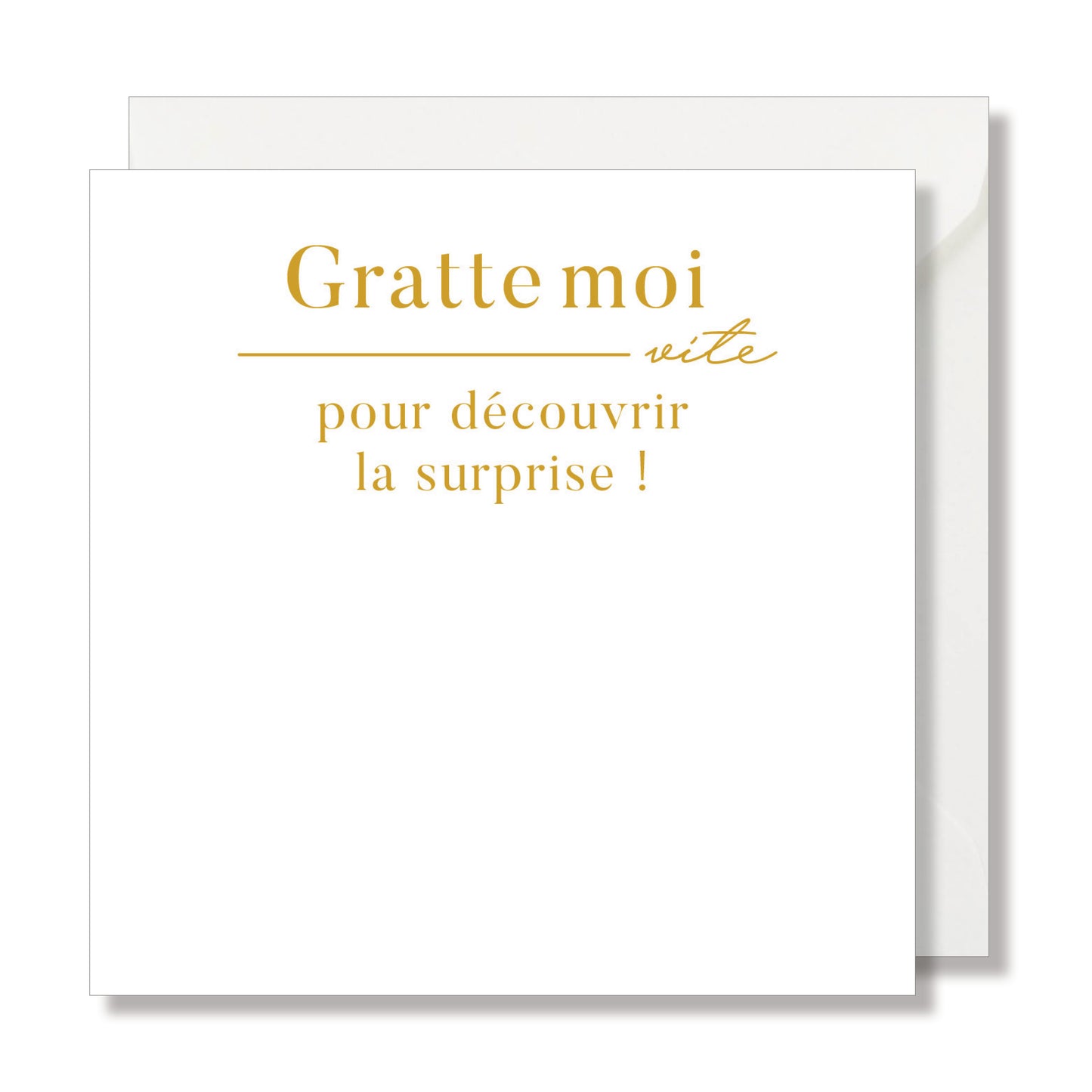 Carte à gratter couronne aquarelle jaune