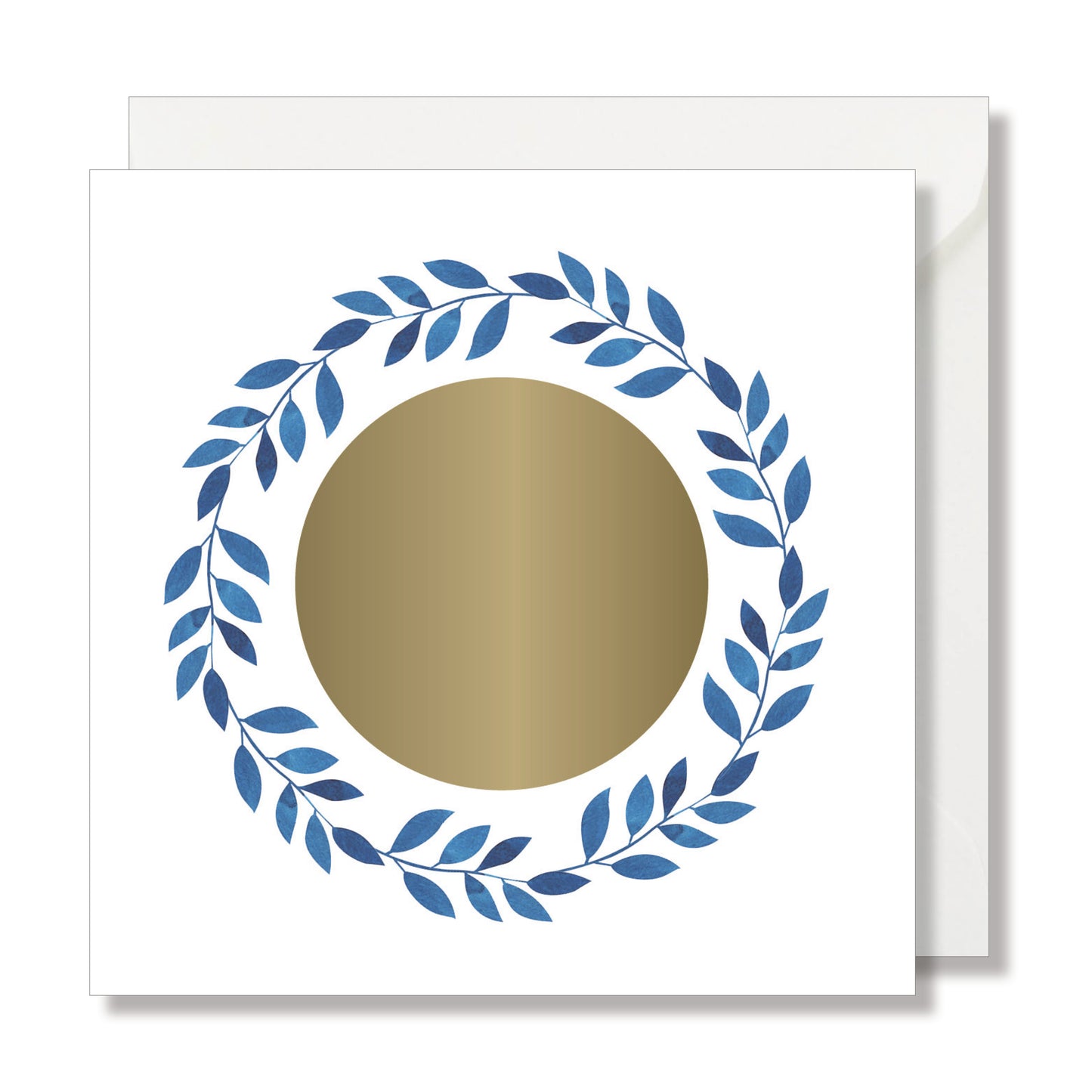 Rubbelkarte mit blauer Aquarellkrone