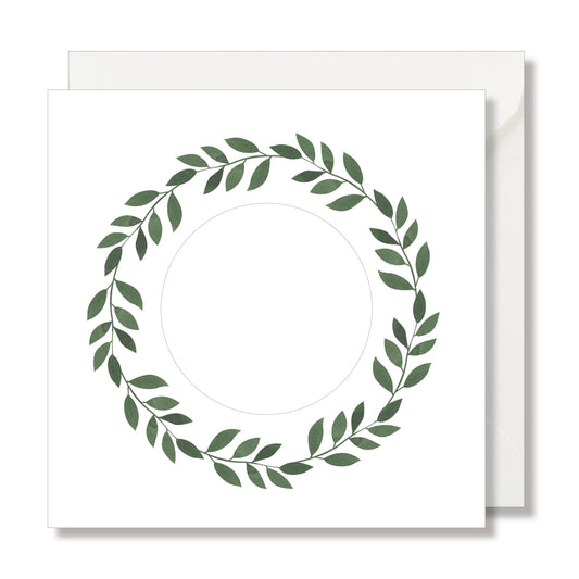 Carte à gratter couronne aquarelle vert