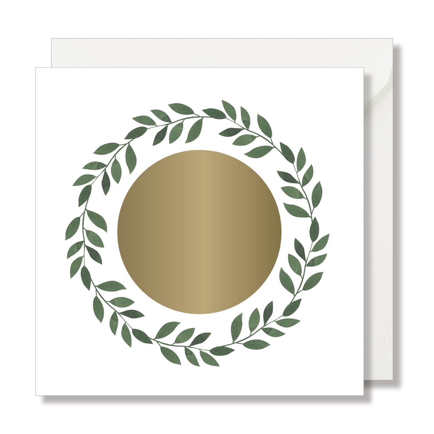 Carte à gratter couronne aquarelle vert