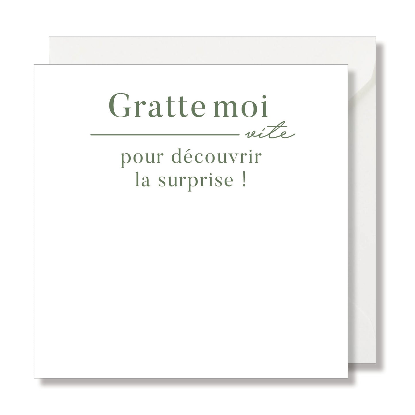 Carte à gratter couronne aquarelle vert