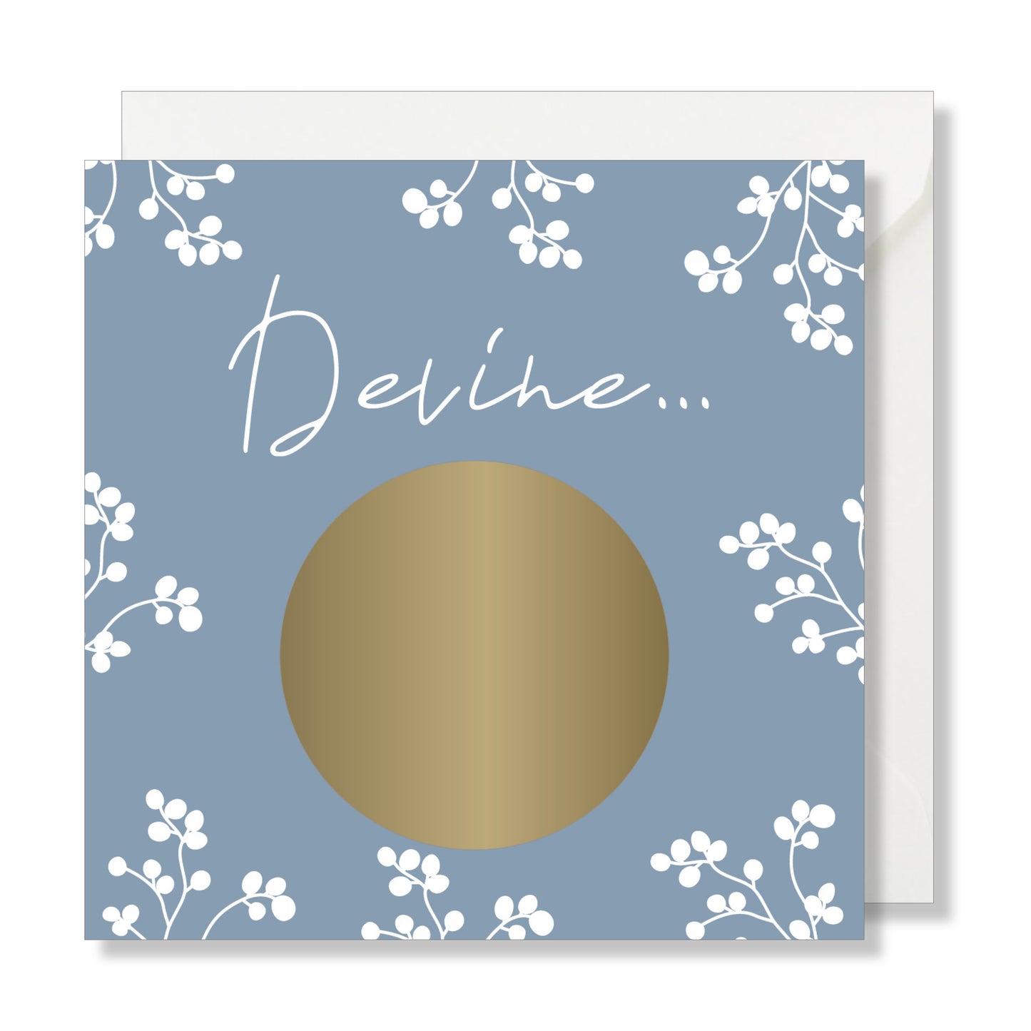 Carte à gratter "Devine" bleu