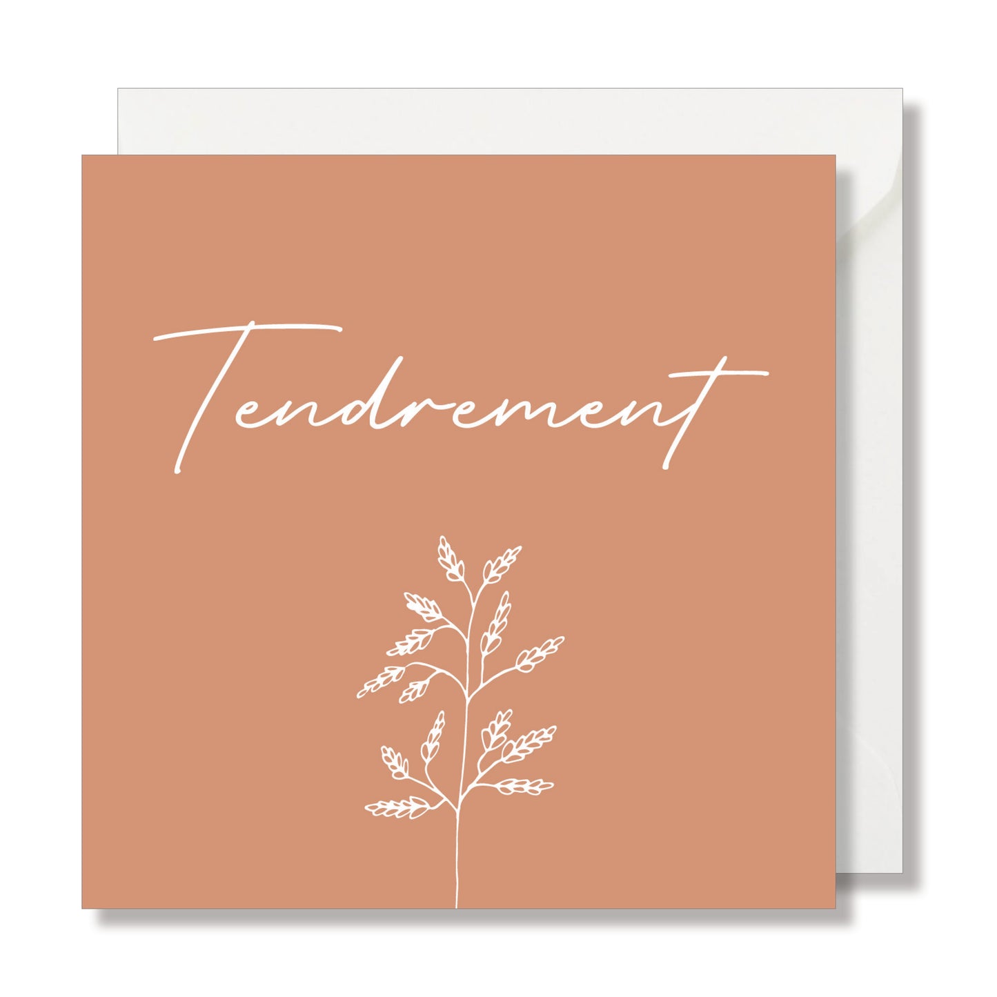 Carte de vœux carrée "tendrement"
