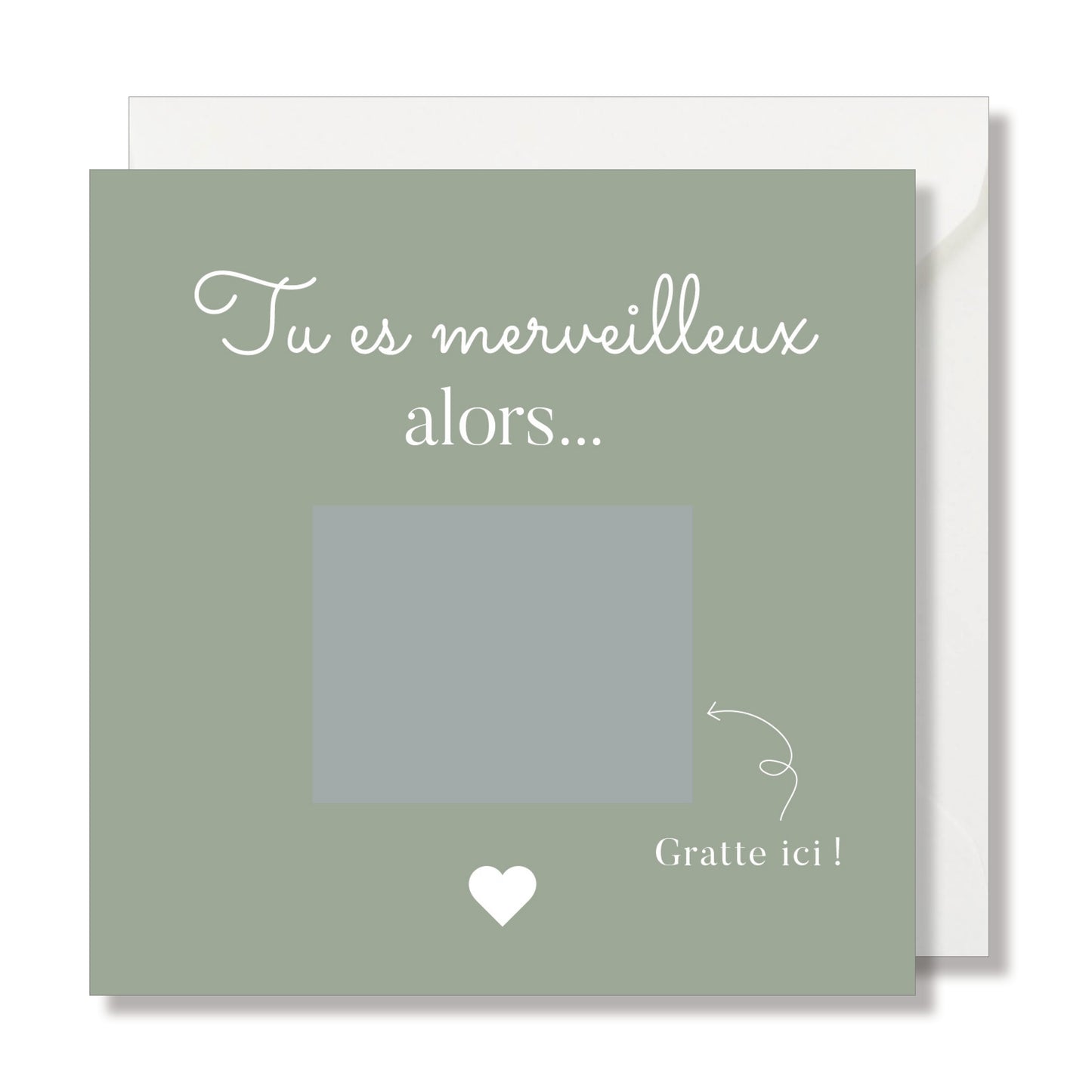 Carte à gratter "merveilleux parrain" vert