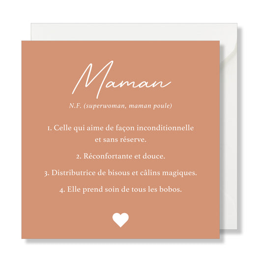 Carte de vœux carrée "maman"