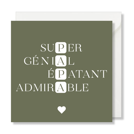 Carte de vœux carrée "papa"