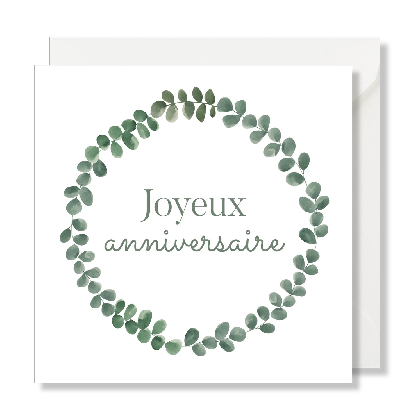 Aquarell-grüne "alles Gute zum Geburtstag" quadratische Grußkarte