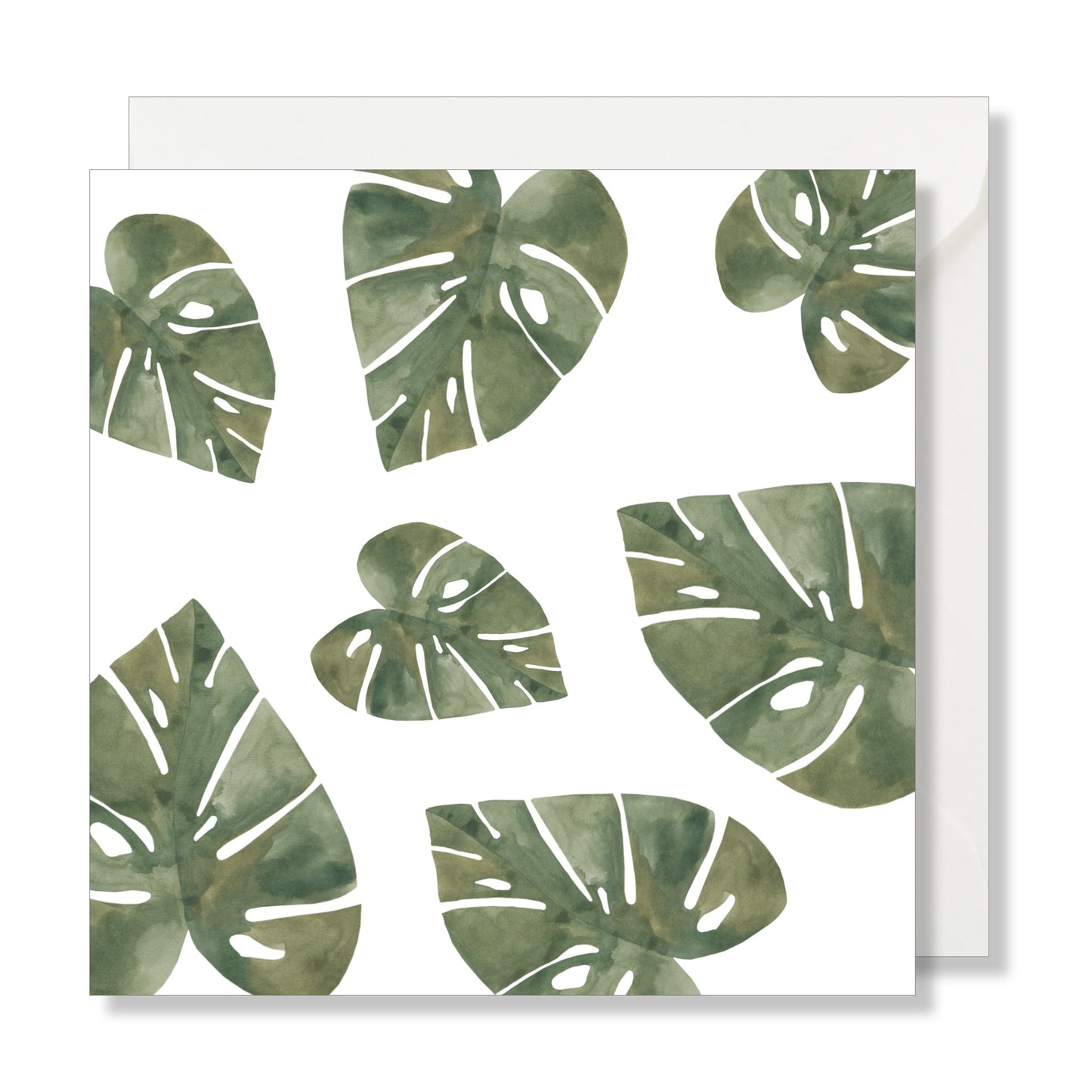 Aquarell-grüne "alles Gute zum Geburtstag" quadratische Grußkarte