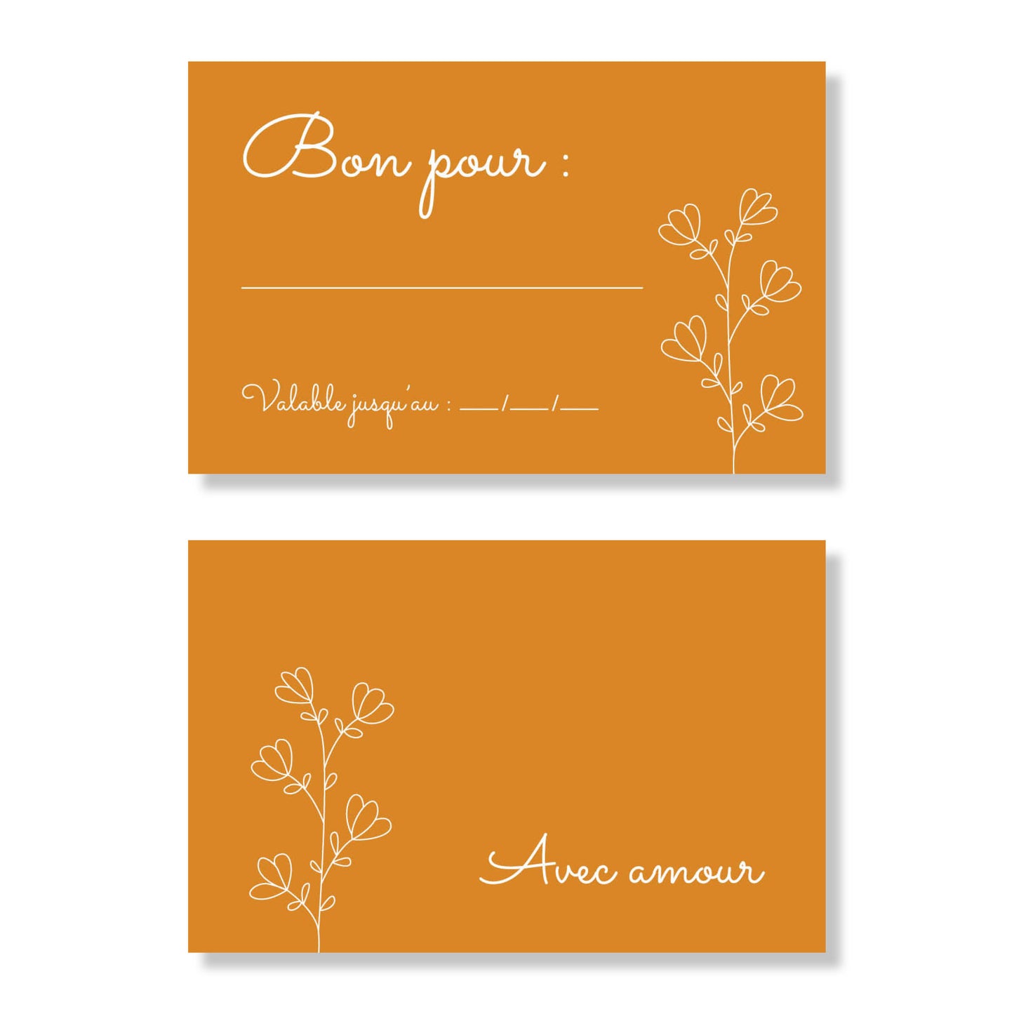 5 orangefarbene Do-it-yourself-Gutscheine