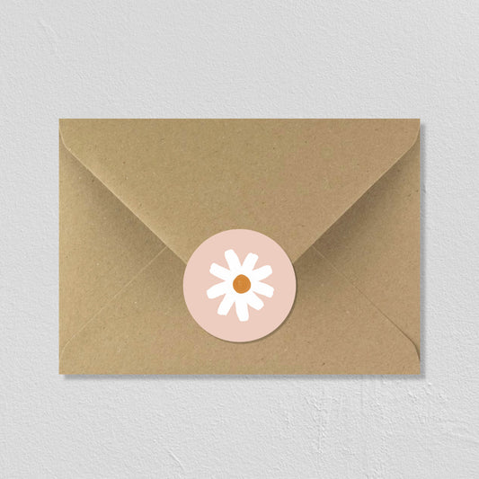 Stickers "fleurs" rose 5cm