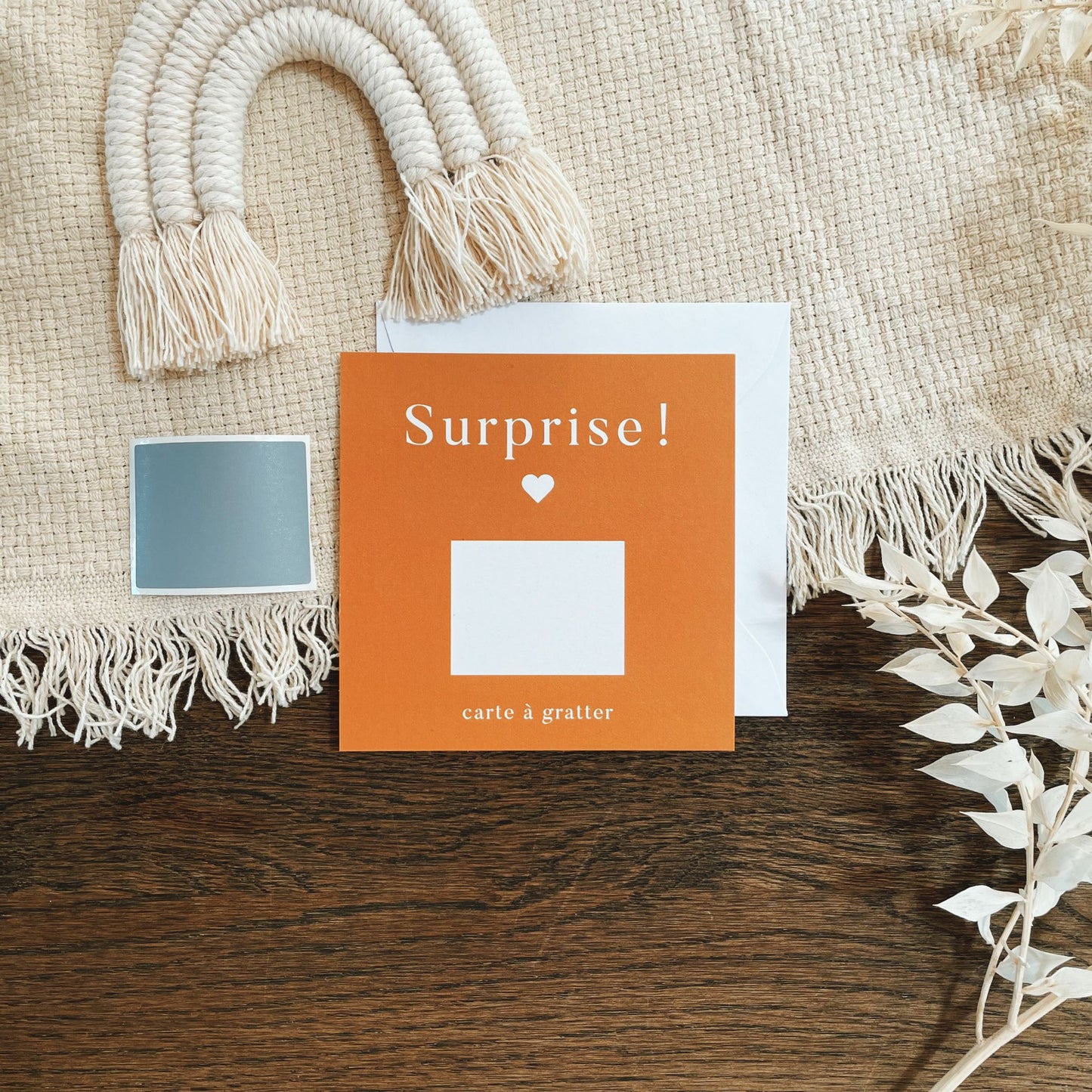 Carte à gratter "Surprise" moutarde