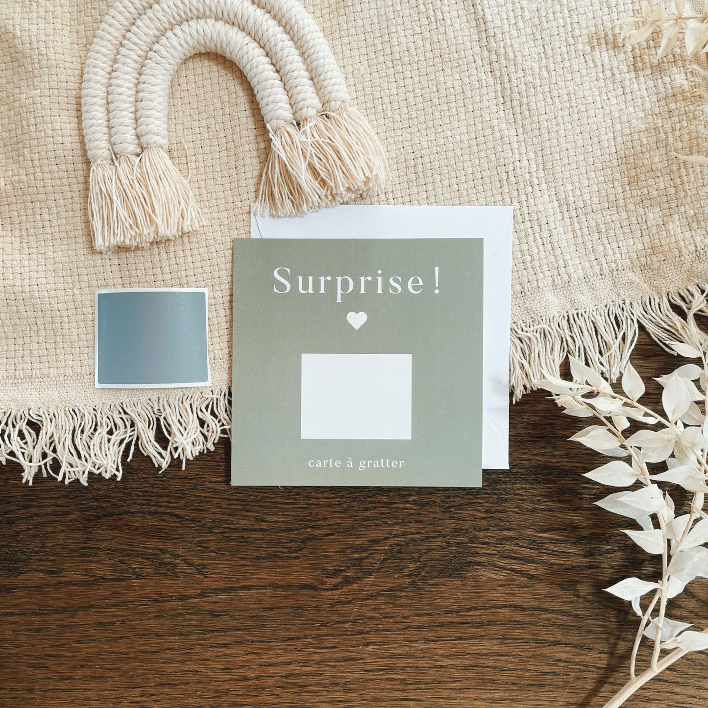 Carte à gratter "Surprise" vert