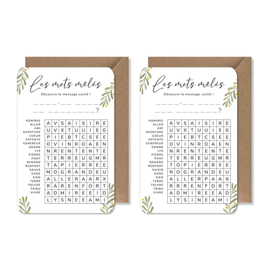 Carte mots mêlés demande grossesse ‘parrain’