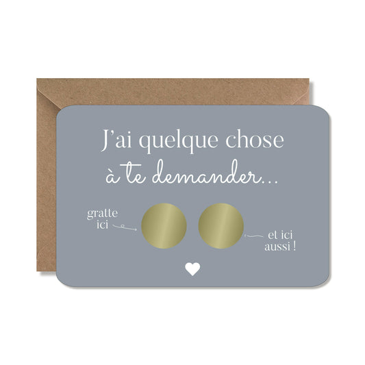 Carte à gratter demande - parrain bleu