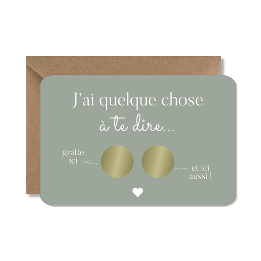 Carte à gratter annonce grossesse - mamie