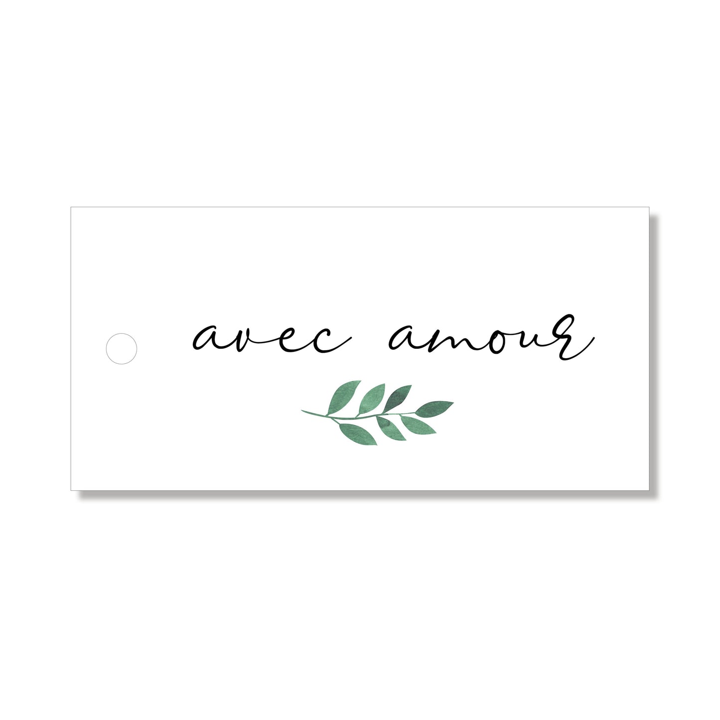 Lot de 6 étiquettes "avec amour"